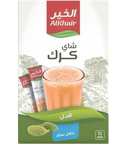 الخير شاي كرك بالهيل، خالي من السكر،