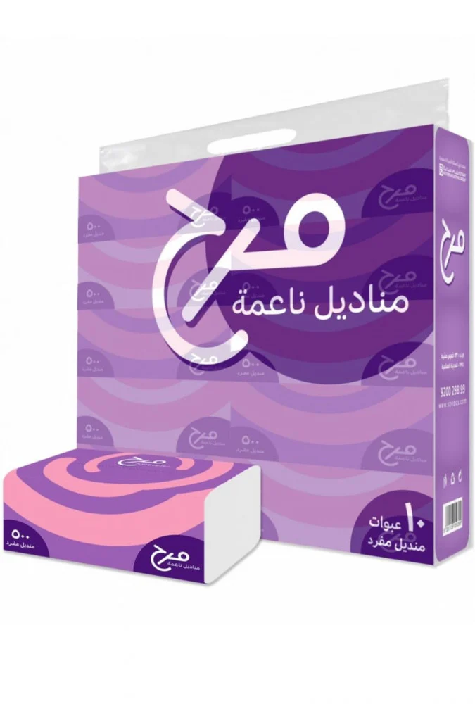 مرح مناديل وجه 4×10×500 منديل