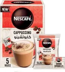 نسكافيه قهوة كابتشينو رغوية مع رشات الشوكولاتة 19.3 جرام، 20 كيس