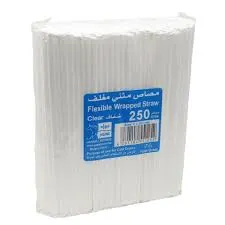 جواد مصاص شفاف مستقيم مغلف 16×250 قطعة